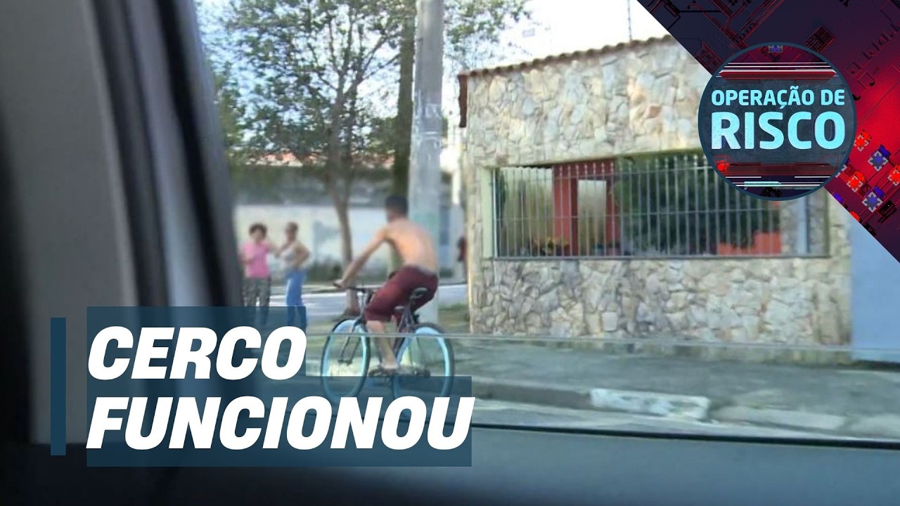 De bicicleta, ladrão rouba celular e tenta escapar da polícia: 