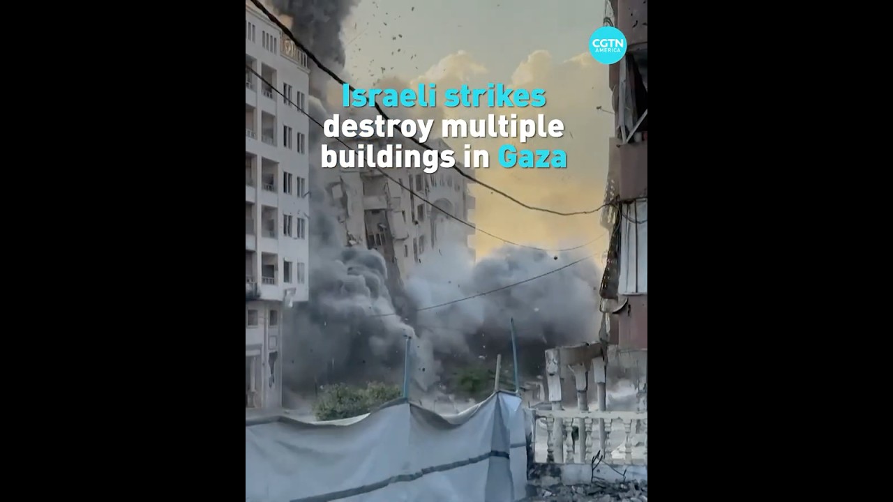 Israeli strikes destroy multiple buildings in Gaza