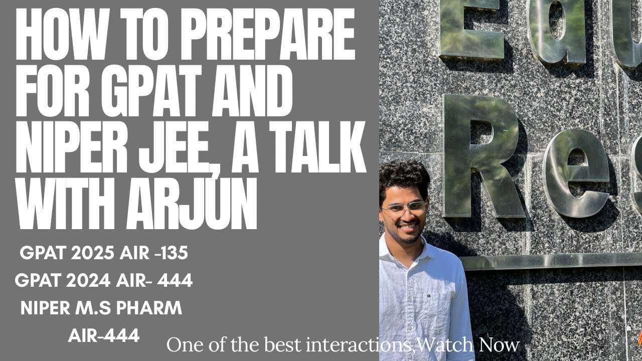 GPAT + NIPER Preparation Strategy ft. Arjun (Topper Interview) : Malayalam Interview ✨🤩👏🏻
