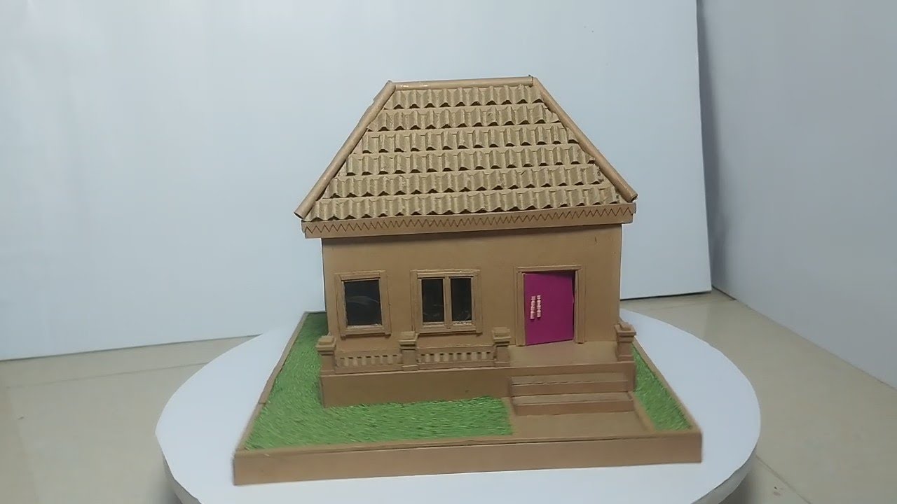 How to Make Small House With Cardboard ||How to make a miniature house from cardboard