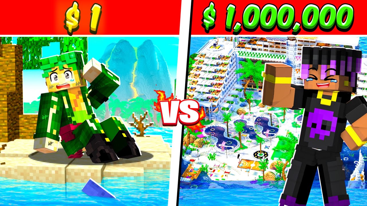 POOR vs RICH Island in Minecraft🤯