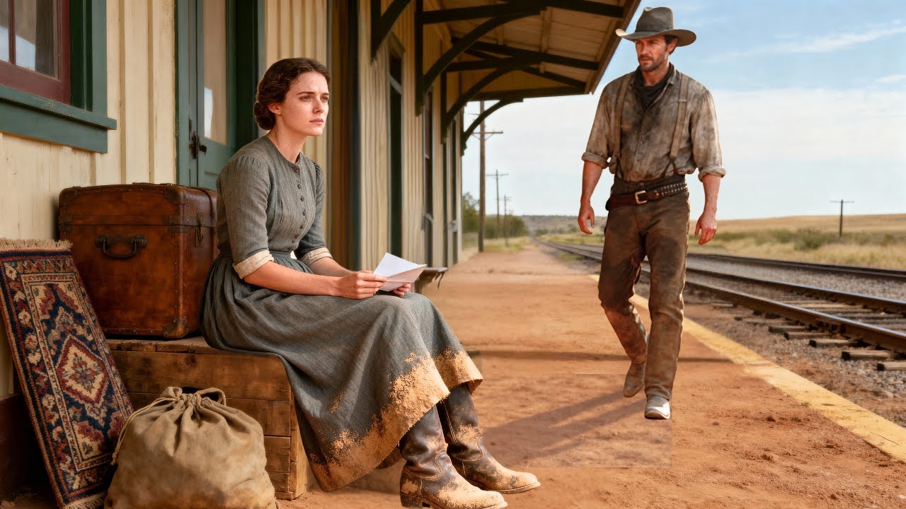 Abandoned Mail-Order Bride Sat on a Crate at the Station, Unaware the Cowboy Was Coming for Her