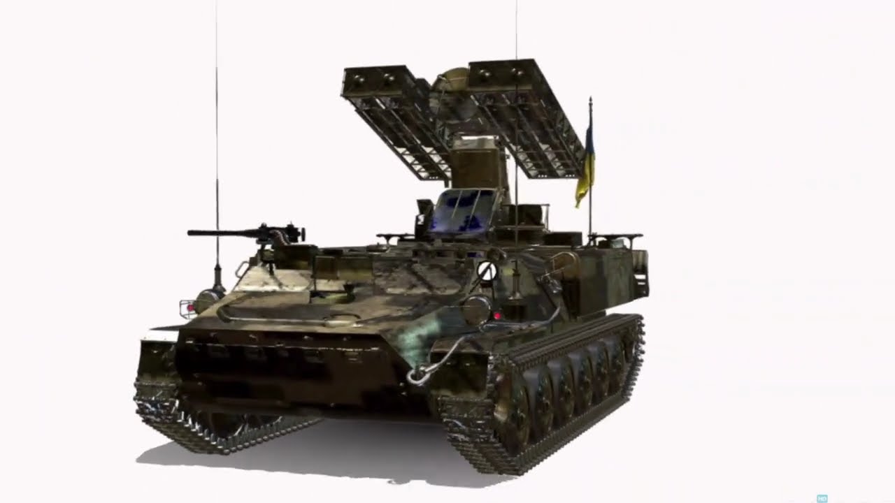 Ukraine strong 9K35 Strela-10 3D Model | Soviet/Russian Short-Range Air Defense System (SAM)