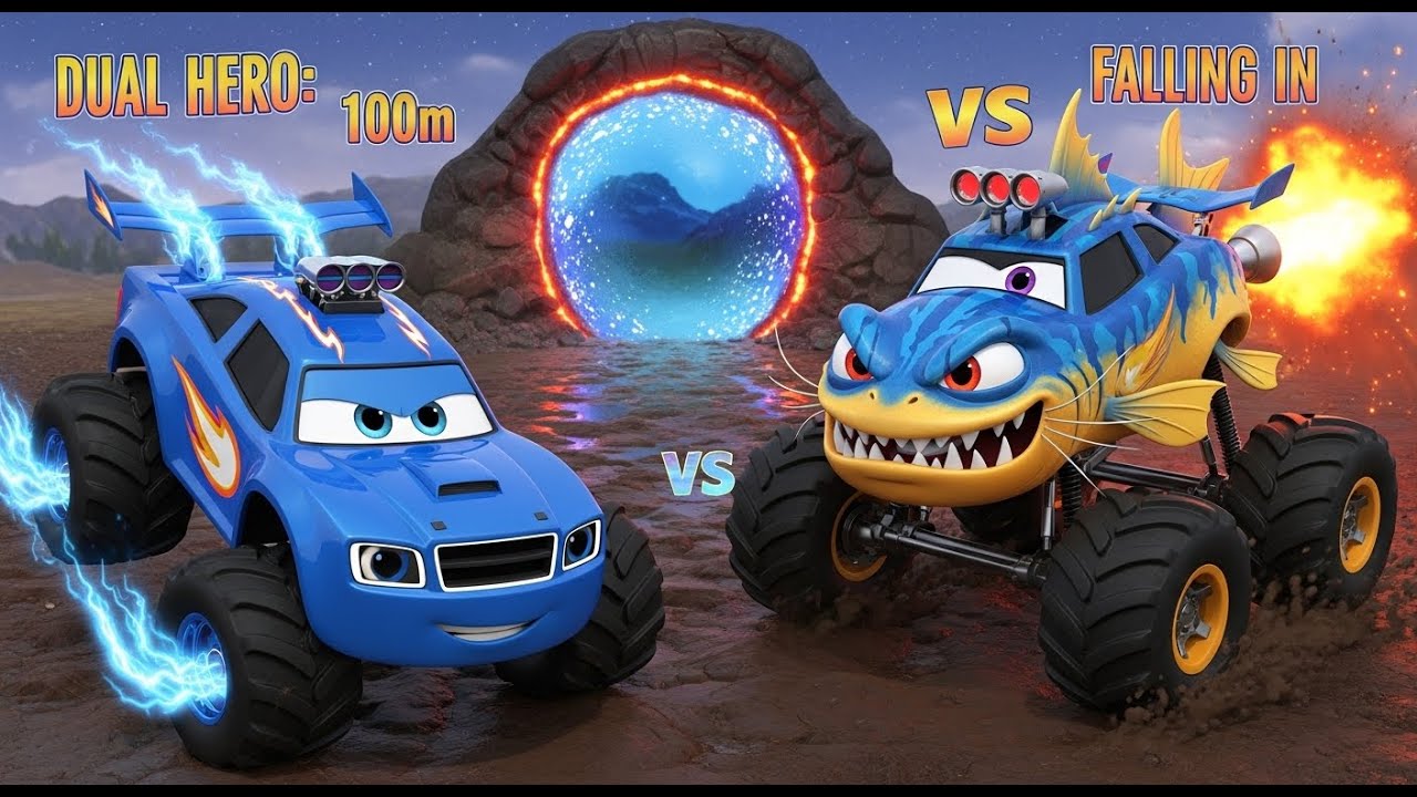 🦈 CATFISH CAR PORTAL! Blaze vs MUD VOID!