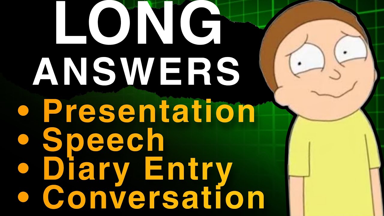 Class 10 English Long Answers Tricks🔥 (Diary entry, Speech draft, Presentation draft, Conversation)