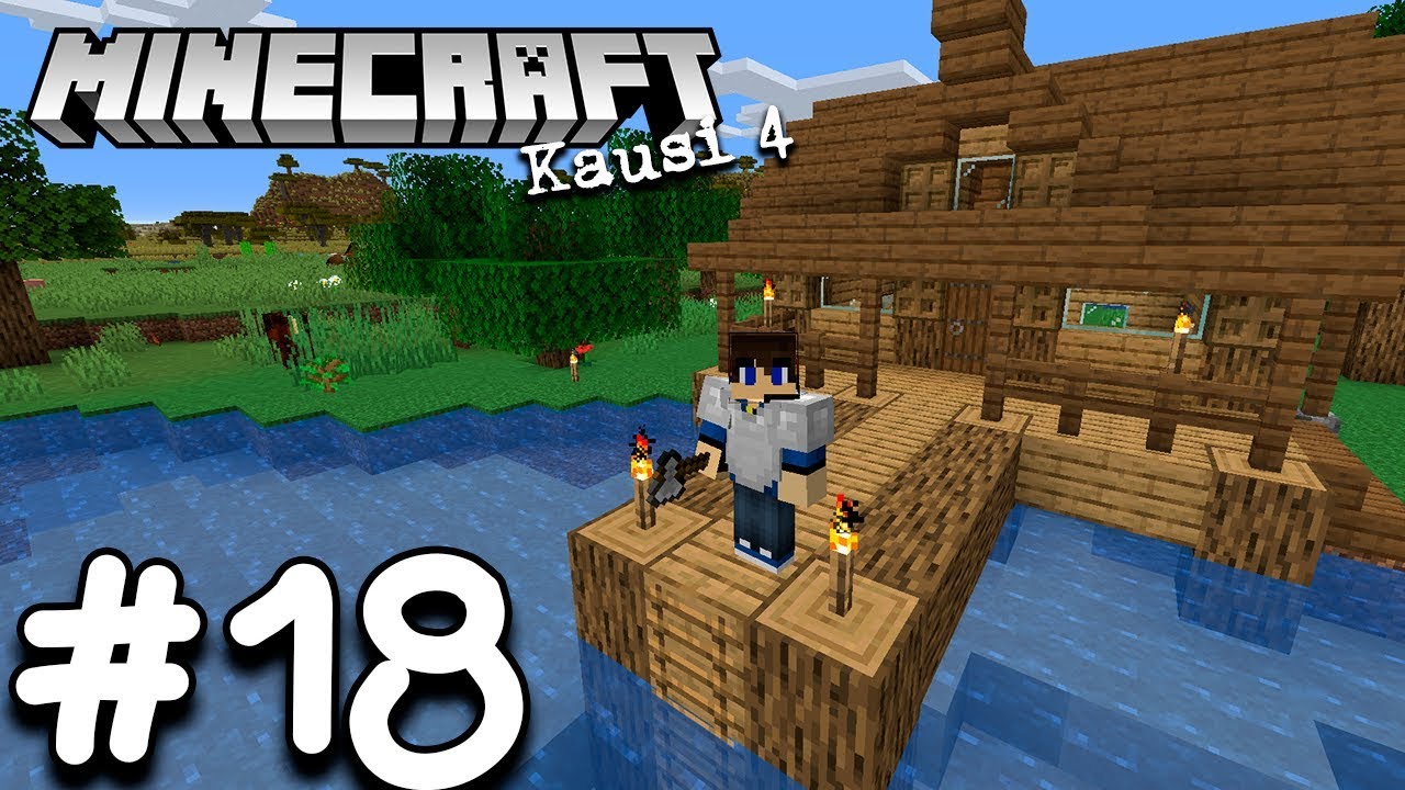 Mökki ja Laituri! | Minecraft Survival 2019 #18