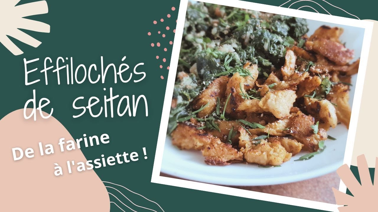 [Plat] Effilochés de seitan de farine lavée || Petit budget, végan et riche en protéines 😊