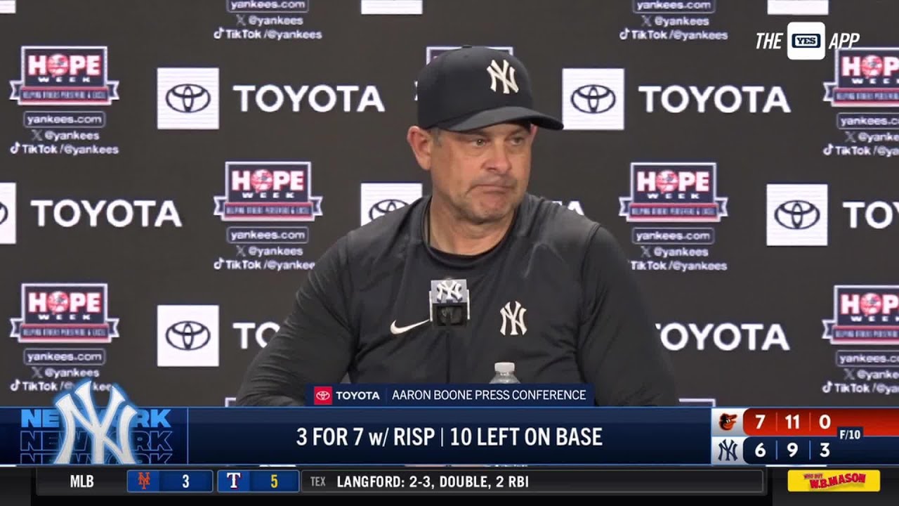 Aaron Boone on the Yankees' 7-6 loss to the Orioles