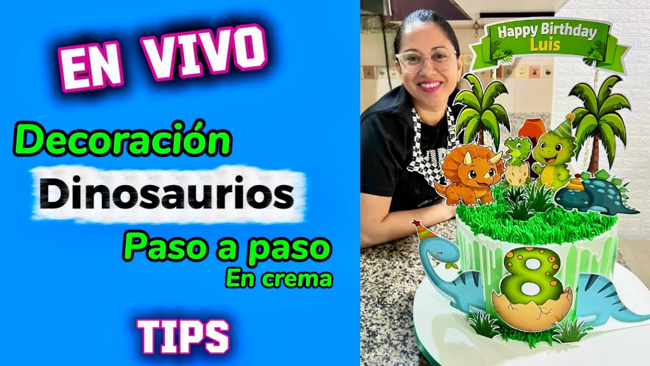 Decorando Pastel de Dinosaurio en Crema 🦕 | Tutorial Completo SIN CORTES + Tips Profesionales
