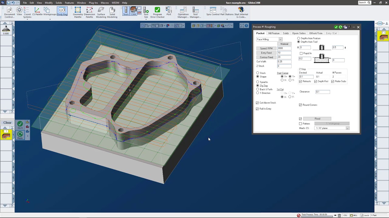 GibbsCAM 13: Face Milling