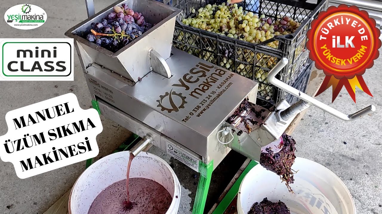 YEŞİL MAKİNA ÜZÜM SIKMA MAKİNESİ- MİNİ CLASS (MANUEL)