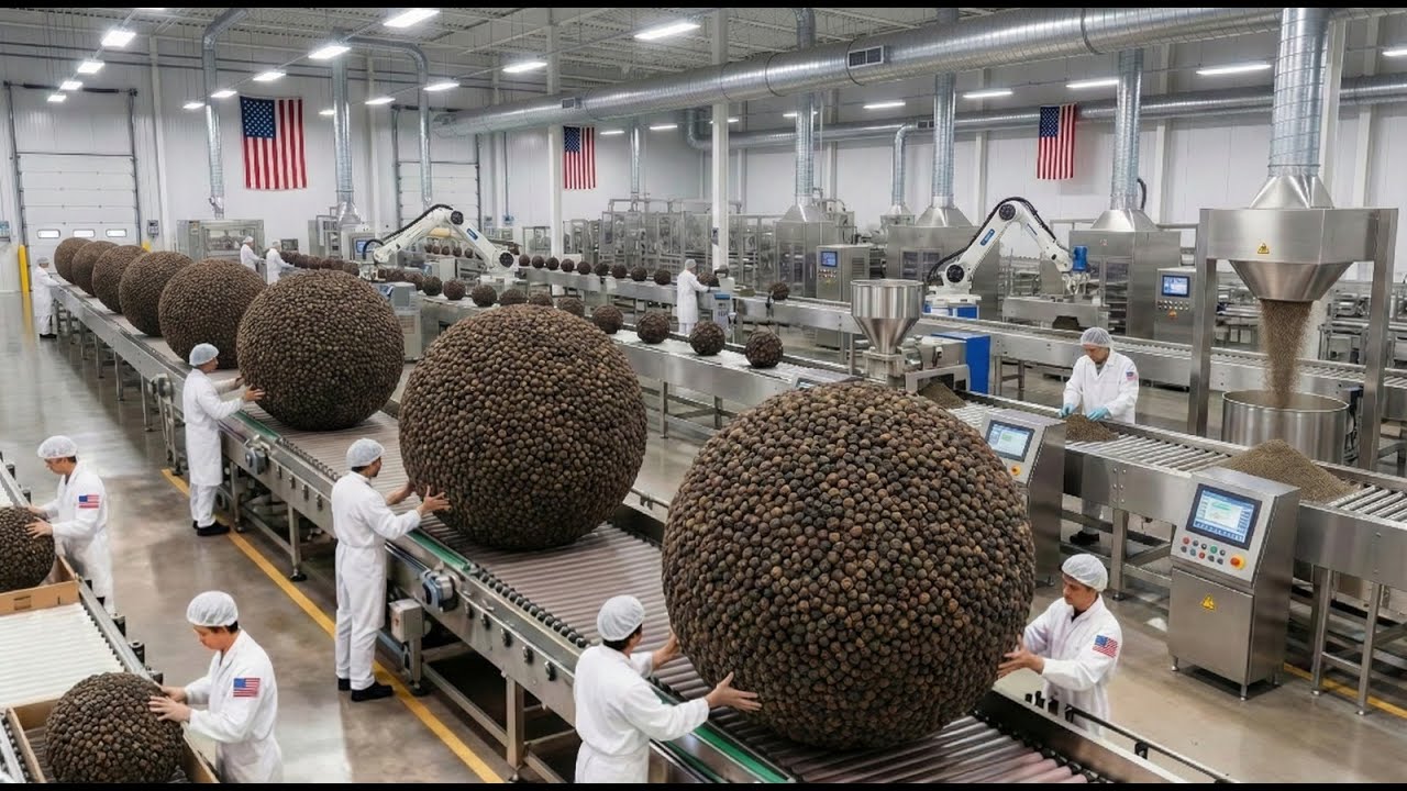 How 50 Tons of Peppercorns Become Powder Every Day — Pepper Factory Process
