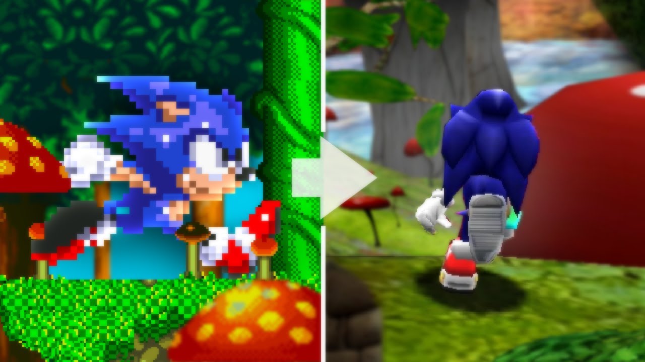 Mushroom Hill Zone Recreated in 3D