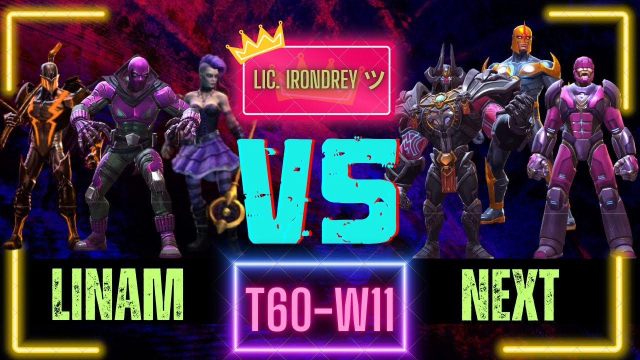 T60-W11 | LinaM VS NEXT | El Debut de la Diosa Mística Nico Minoru R4 | MCOC