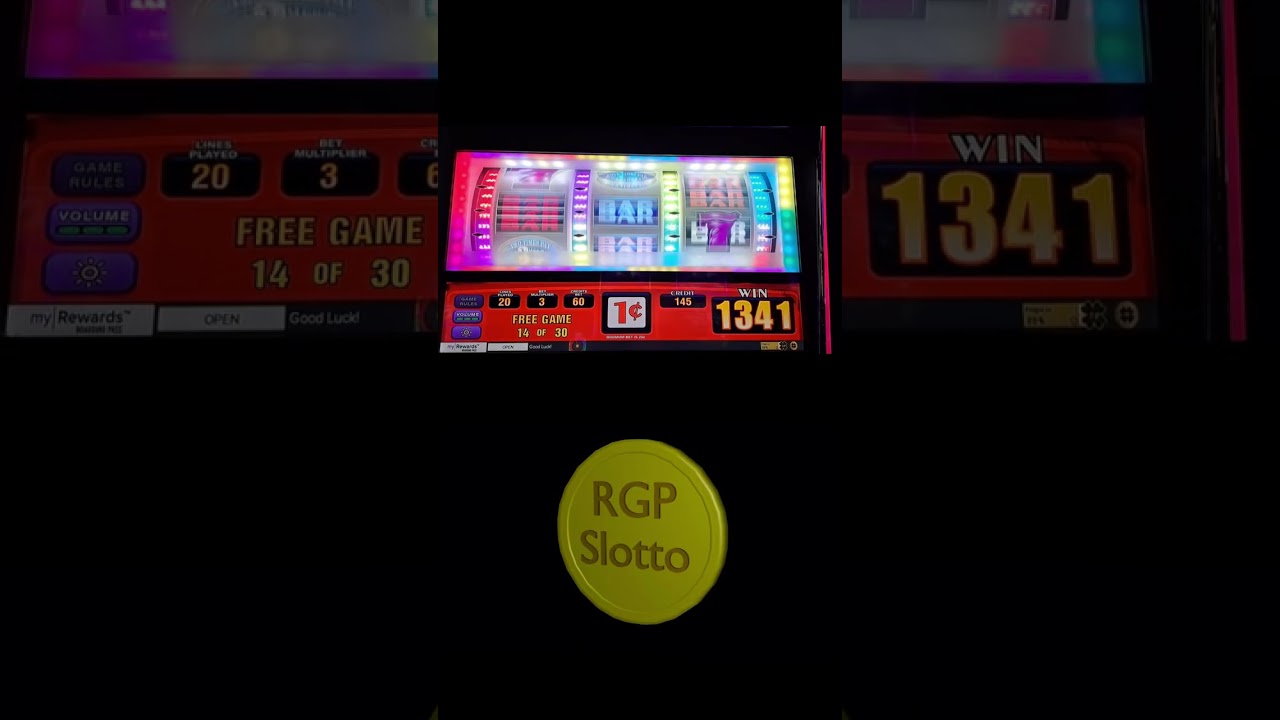 Three Reel Slot Machine Retriggering Bonus! 