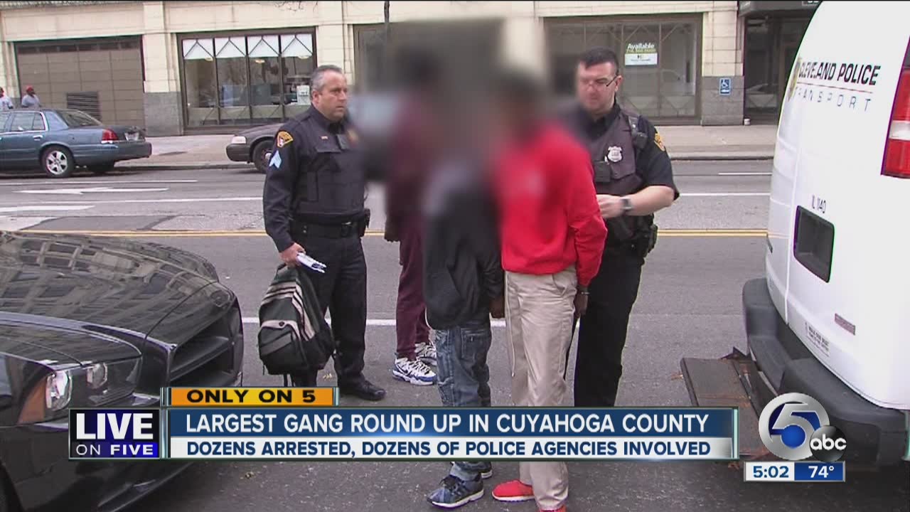 Cuyahoga County’s largest gang sweep arrests dozens