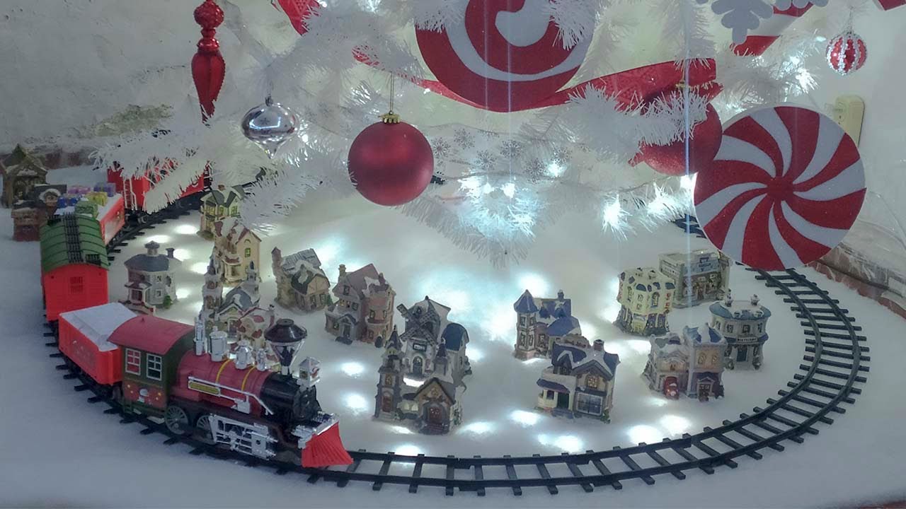 Tren navideño polar locomotora locomotive polar christmas train co
