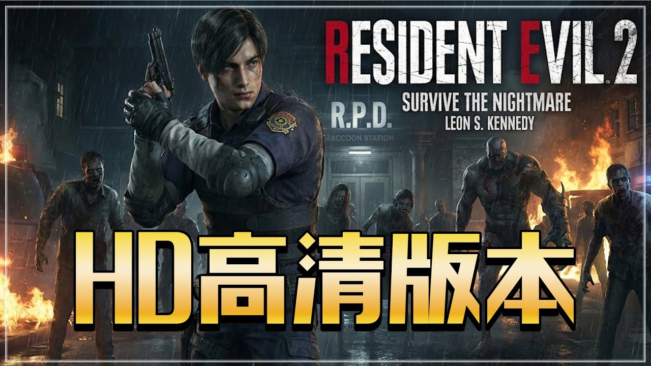 [4K-PS]惡靈古堡2-BIOHAZARD2-HD最終高清版本演示-里昂表篇