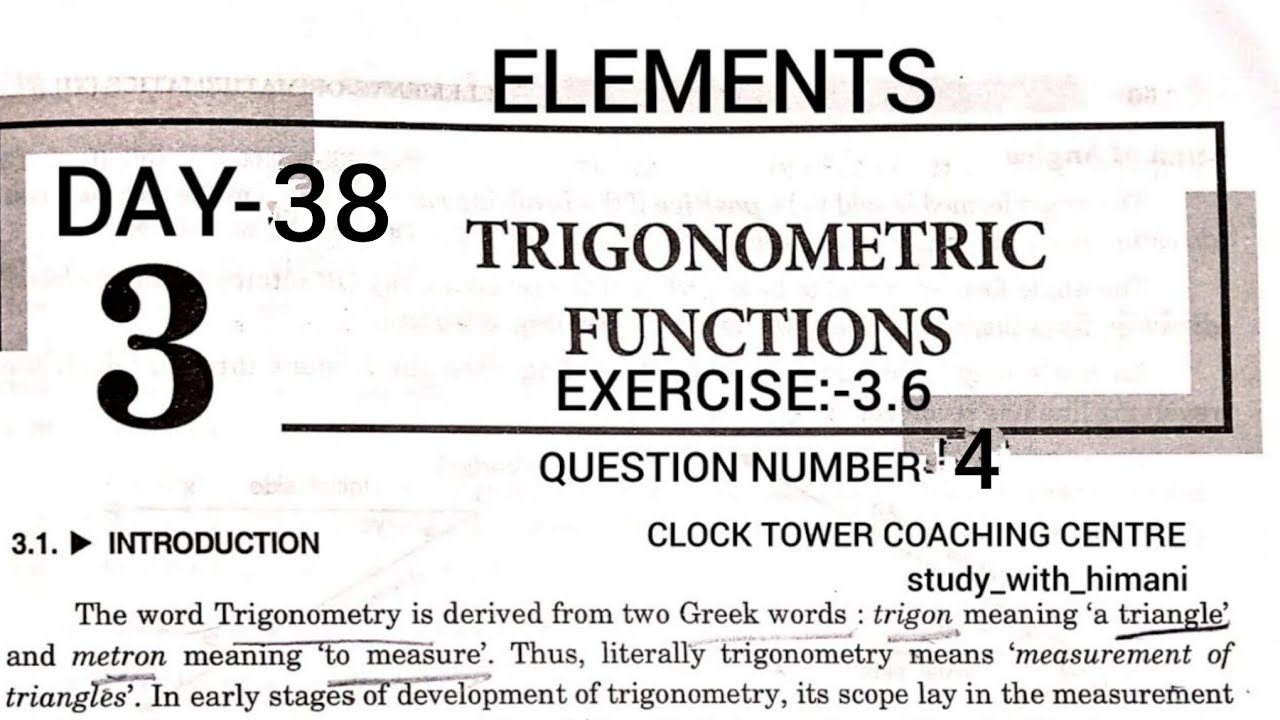 Grade-11|Day-38|Elements Solution|Trigonometric|chapter-3|ex-3.6|Question no -4 #cbse #hbse #maths