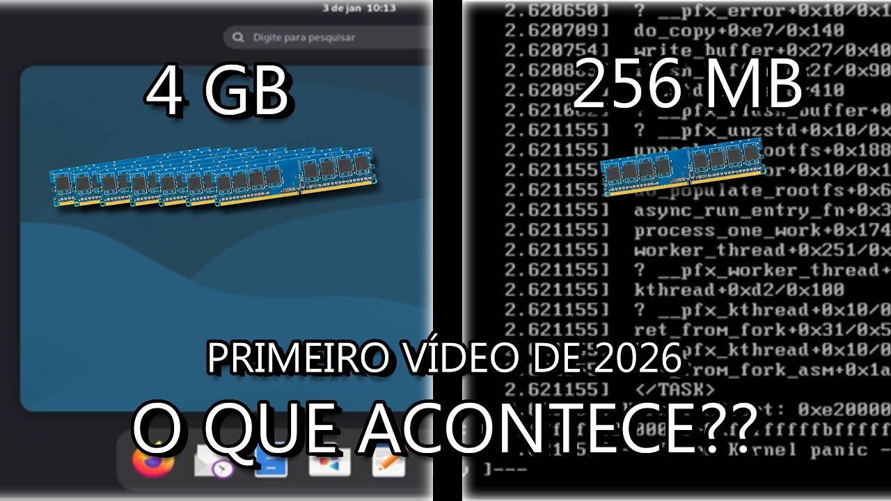 O que acontece se o RAM fica diminuindo no Debian