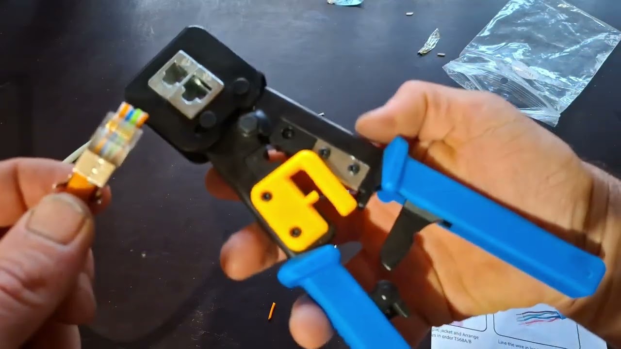 Cum sertizăm o mufă RJ45 cu un cablu FTP CAT 6A,CAT 7