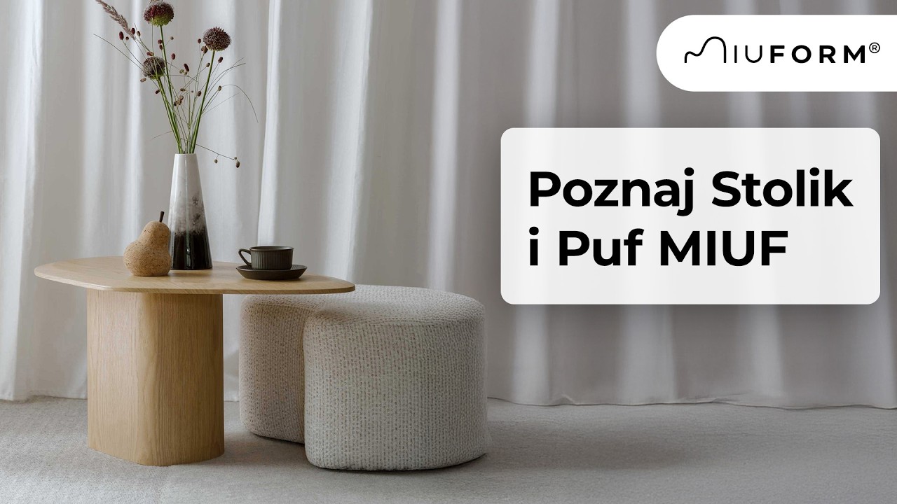 Stolik kawowy i puf MIUF od MIUFORM - to tworzy efekt WOW!