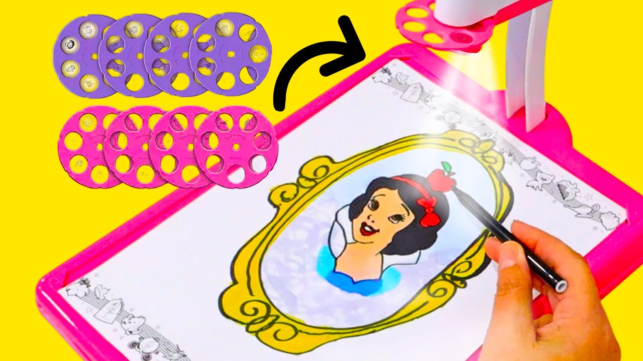Snow White Movie DIY Drawing with a Projector | Disney Art and Activities for Kids