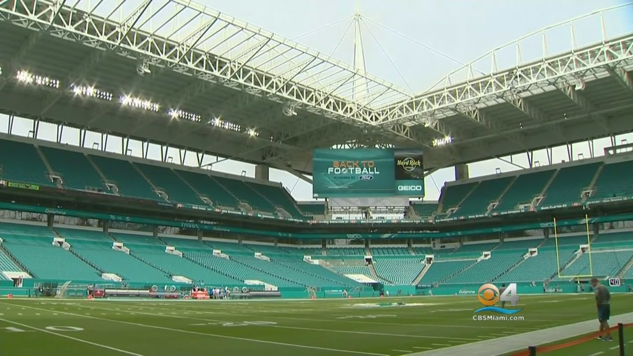 Renovated & Renamed Hard Rock Stadium The Star Of Fins' Final Preseason Game