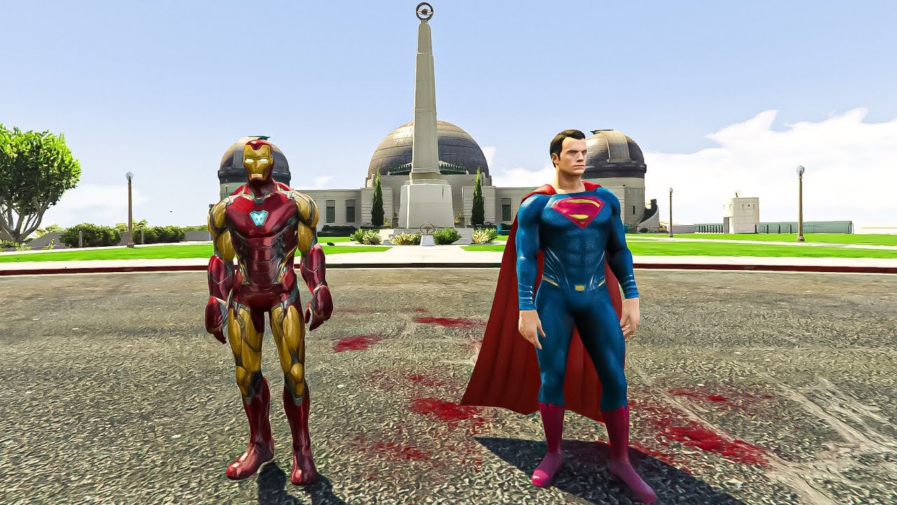 IRON MAN vs SUPERMAN ⚡💥 Epic Superhero Battle GTA 5 Superhero Mod