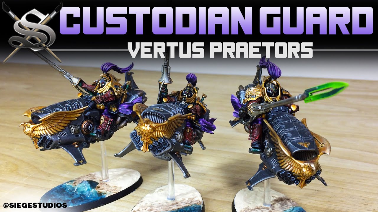 CUSTOM Custodian Guard Adeptus Custodes Vertus Praetors | Siege Studios