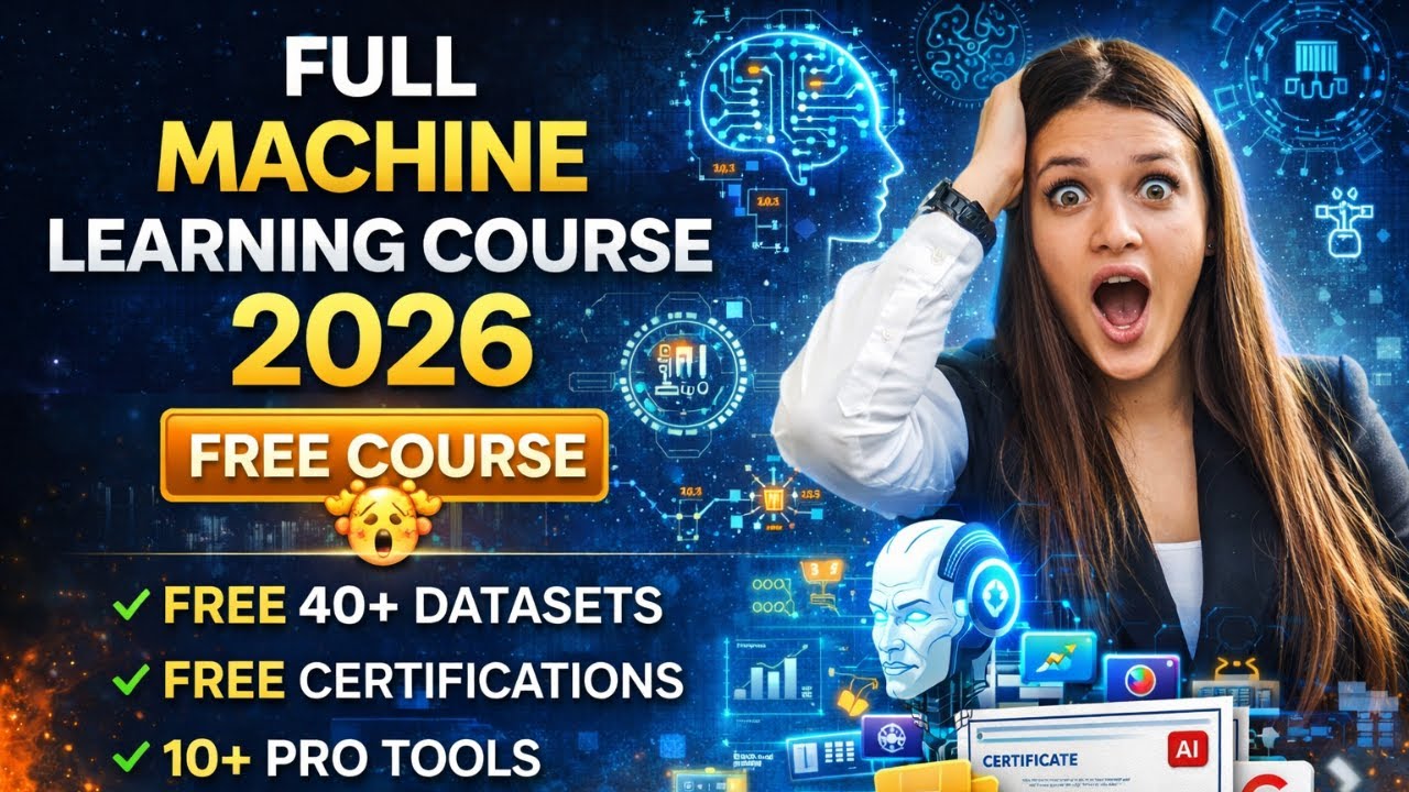 Full Machine Learning Course in Hindi 🔥 3 Hours Practical Training | Real Datasets | 2026