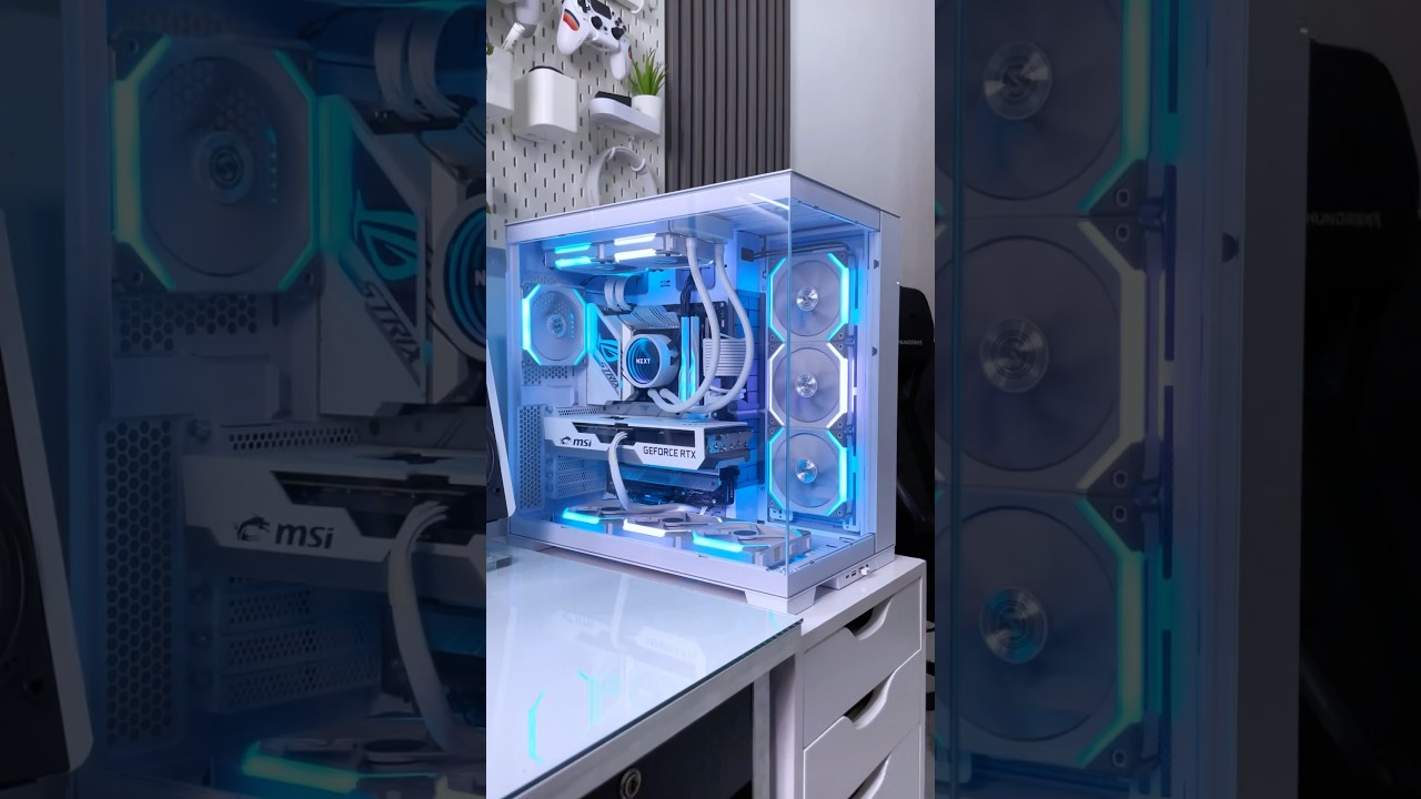 my new PC Case Lian Li Evo RGB for my white build #pcbuild #pcgaming  #lianli #whitepc