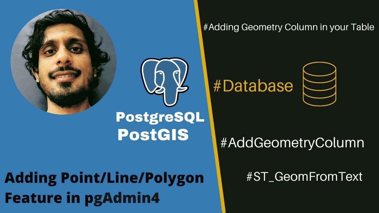 Adding Geometry |Adding Point, Line & Polygon Feature | pgAdmin | Postgres| PostGIS| SQL Debugging