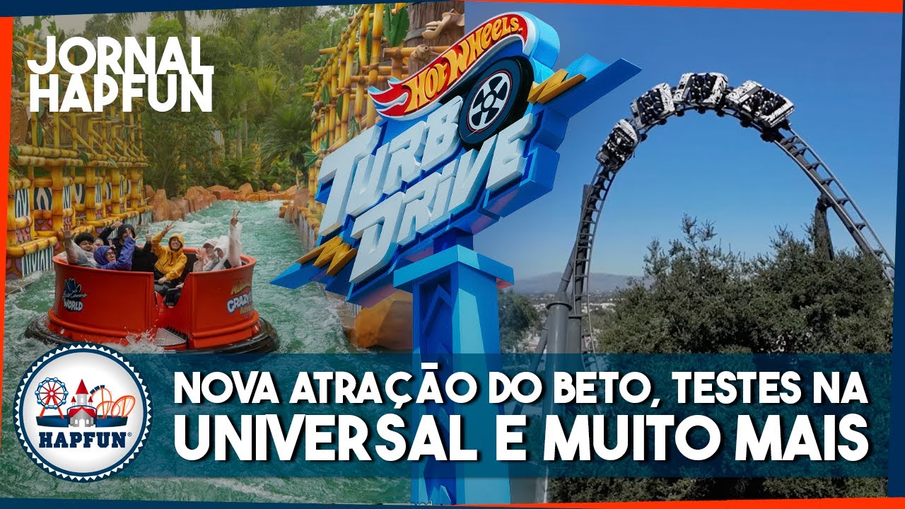 Novidades BETO CARRERO, Mudan&ccedil;as na TORRE do Hopi Hari, Testes na UNIVERSAL e mais | JORNAL HAPFUN