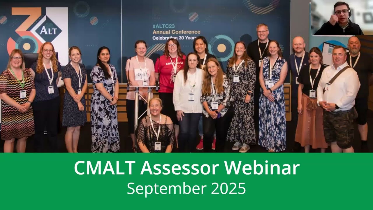 Becoming a CMALT Assessor Workshop - September 2025