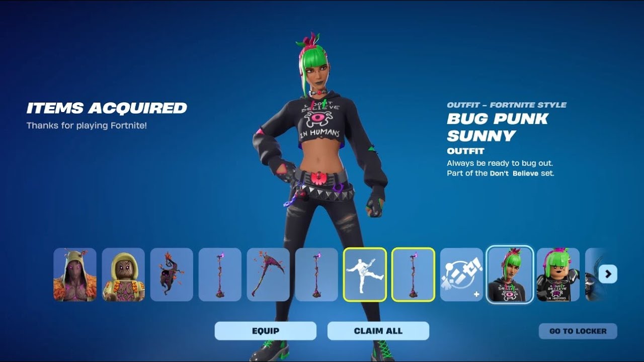 How to Unlock The Bug Punk Sunny Skin in Fortnite!