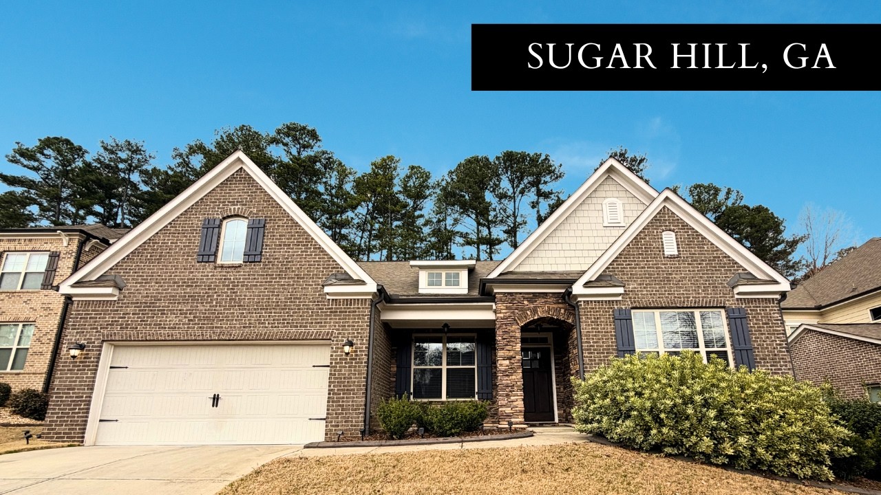 MUST SEE- GORGEOUS 4-SIDED BRICK HOME FOR SALE IN SUGAR HILL, GA - 3 Bedrooms - 3 Baths