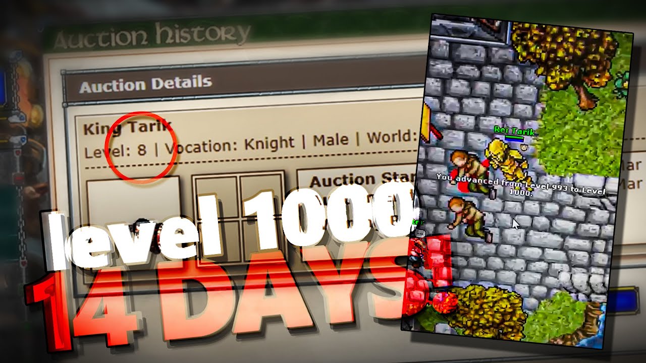 ADVANCED FROM 8 TO 1000 IN 14 DAYS! RECORD? IMPRESSIVE VALUE OF DEATH IN RETROPVP  #tibiaferumbrinha