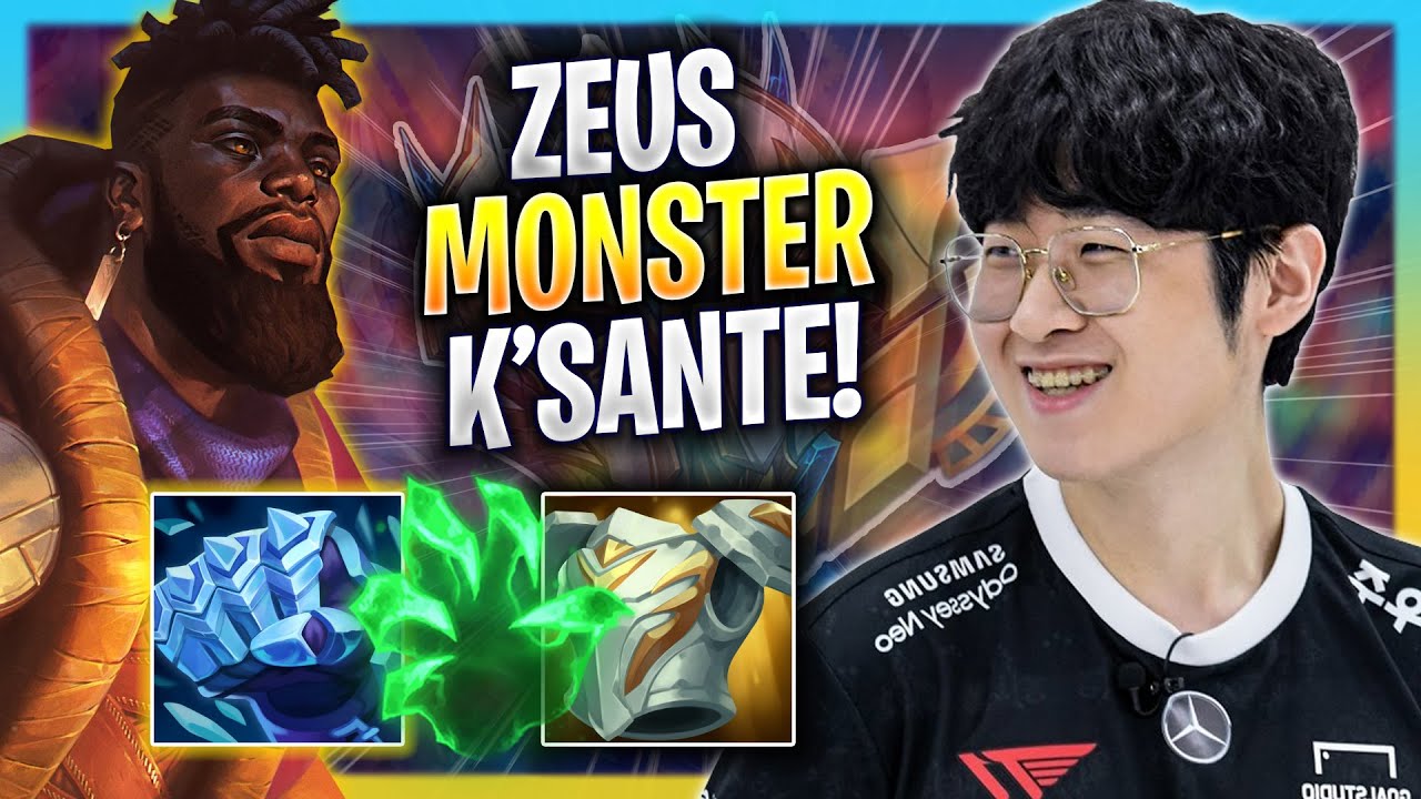ZEUS IS A MONSTER WITH K'SANTE! - T1 Zeus Plays K'sante TOP vs Gnar! | Season 2023