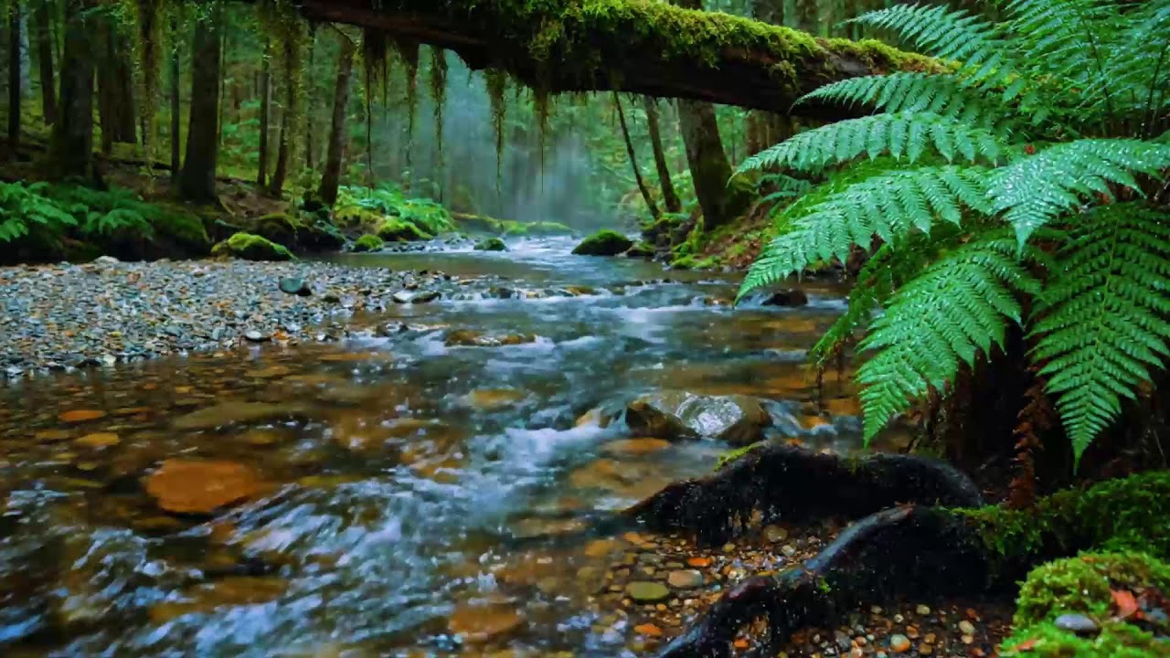 Calming Forest Ambience Birds Singing Beautiful Stream Sounds for Deep Sleep🌿 Study Focus, Medicine