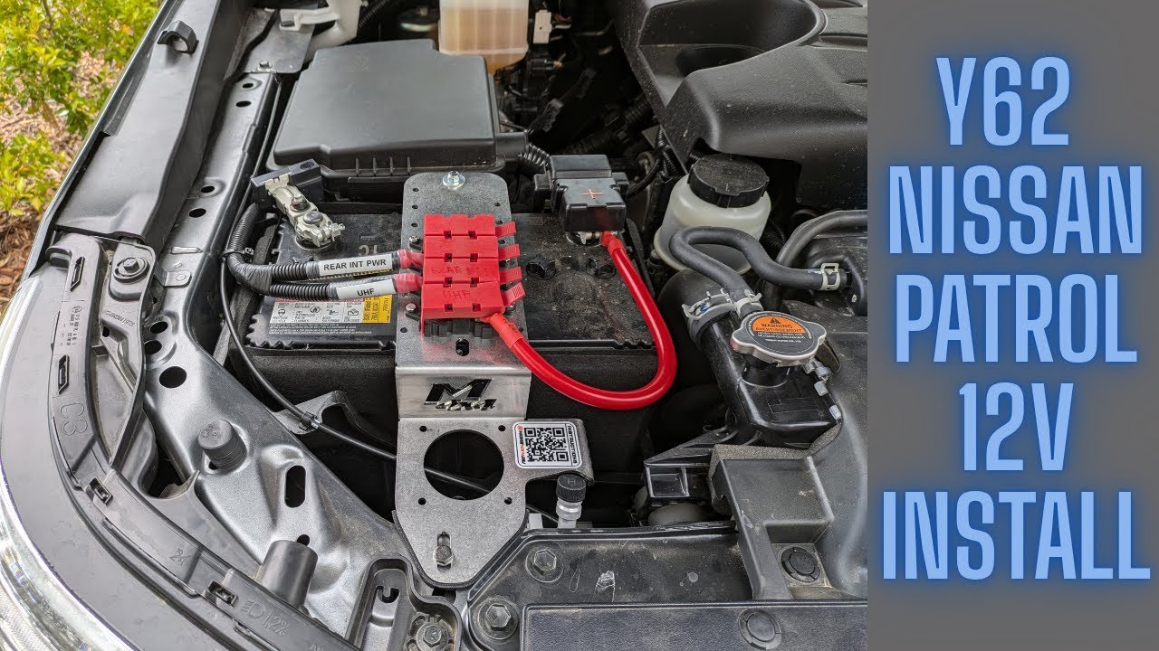 Easy Y62 Nissan Patrol Battery Bracket and 12V Setup
