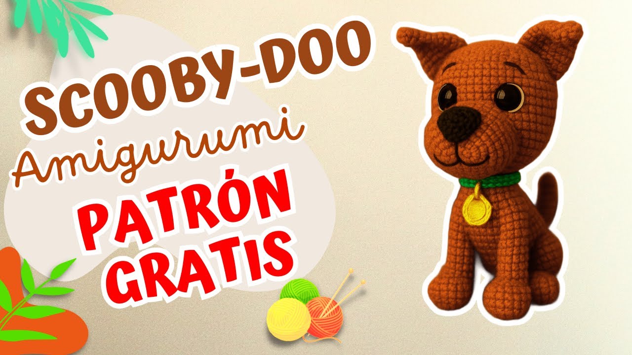 🌟🧶 PATRÓN GRATIS  SCOOBY-DOO AMIGURUMI |🐶 CROCHET SCOOBY-DOO | PERRO | PERRITO | DOG PATTERN