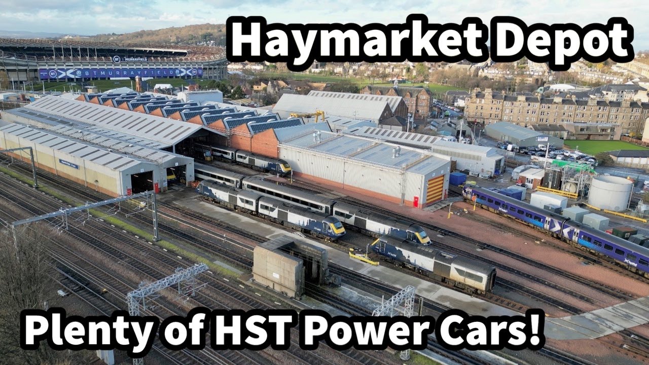 Aerial Views of Haymarket Depot.. Long live all of those HST Power Cars!