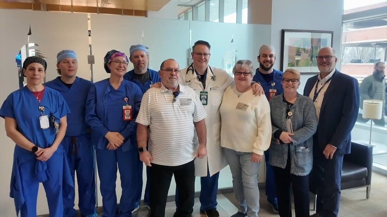 Man celebrates anniversary of heart procedure with medical team that saved his life