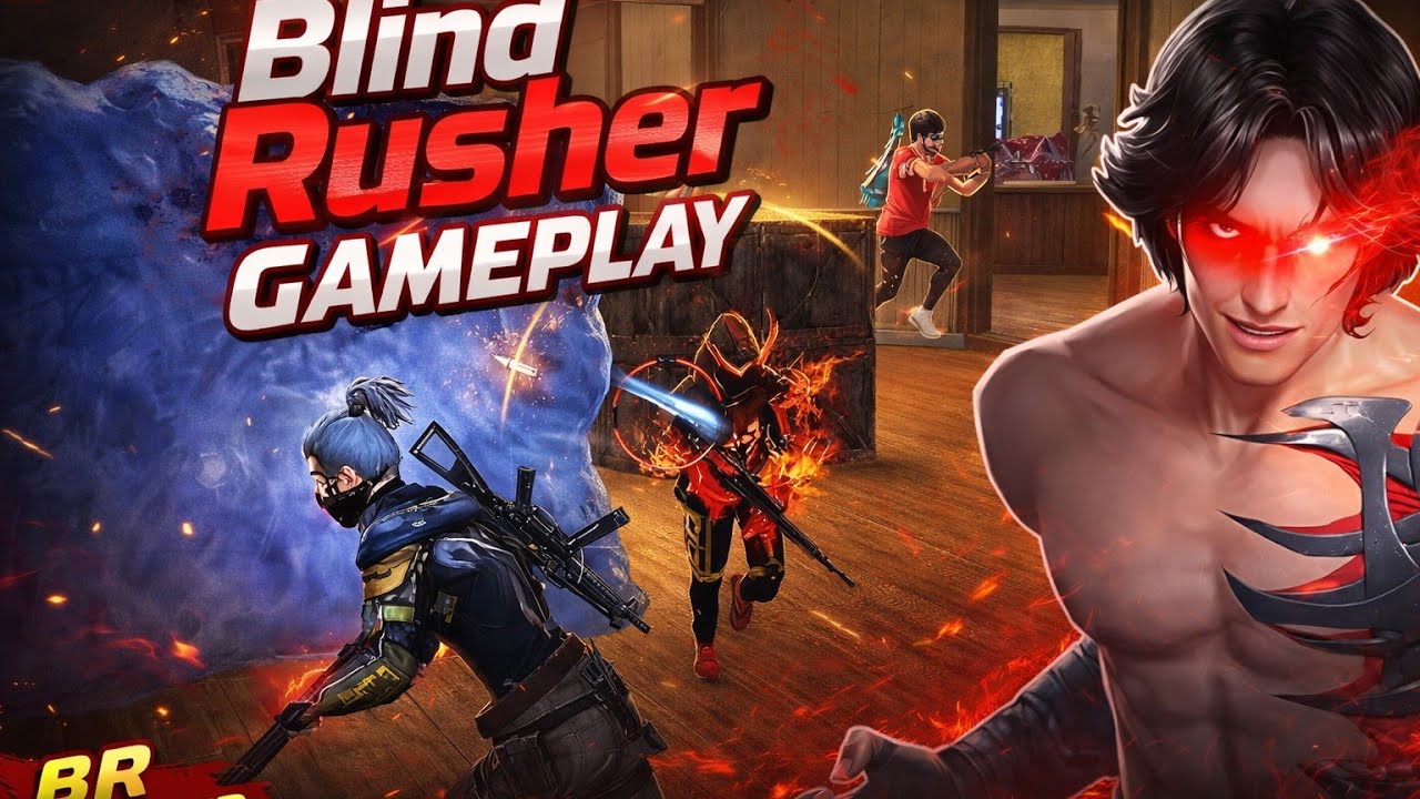 Aggressive Blind Rusher vs Ranked Lobby 🔥 | Free Fire MAX Gameplay