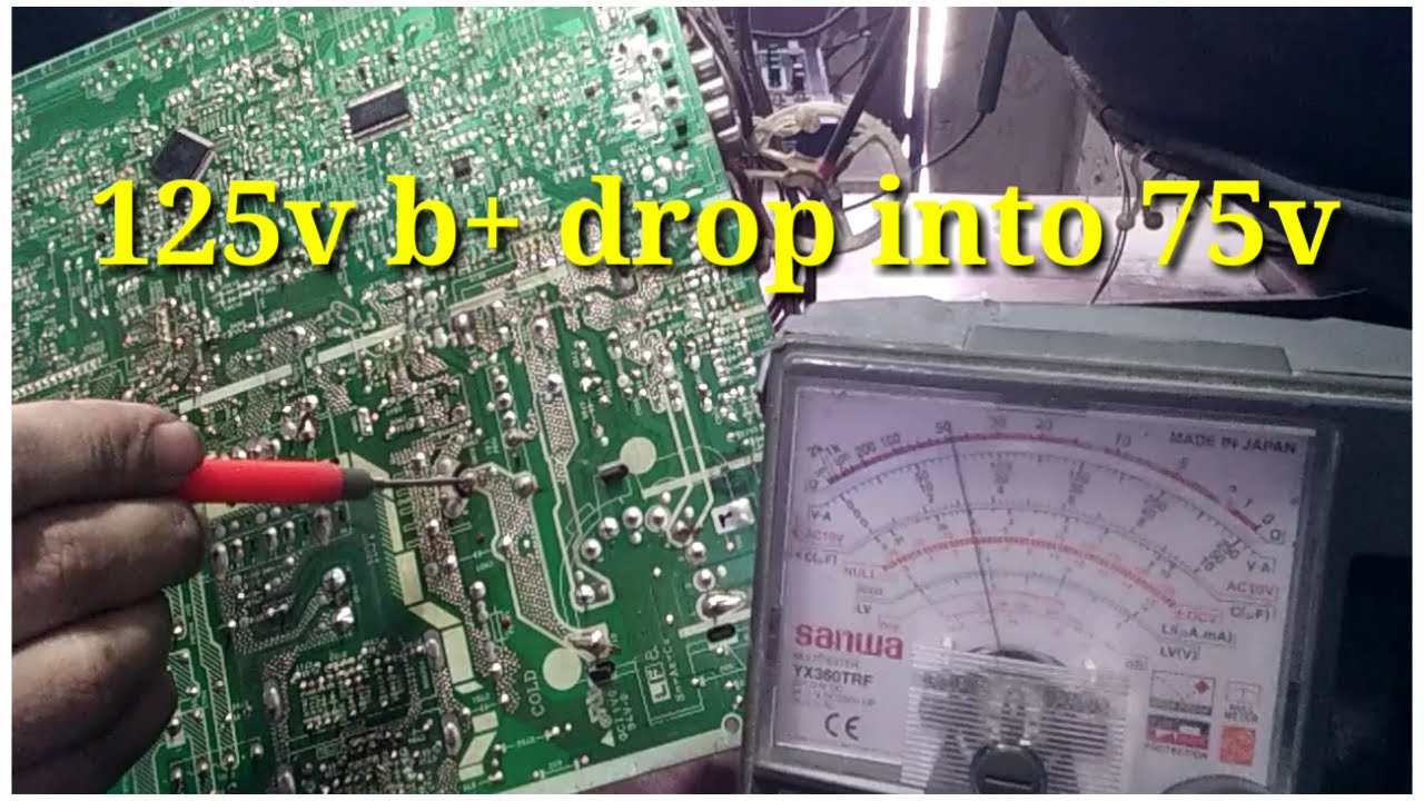 Sharp crt tv  drop b+ repair tutorial
