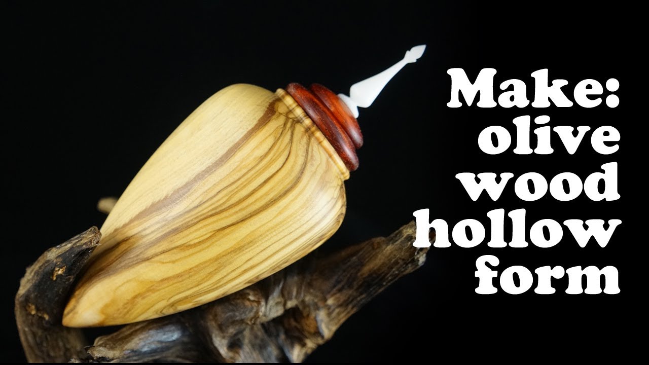 Woodturning an olive wood hollow form !