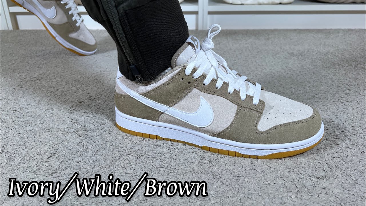 Обзор кроссовок Nike Dunk Low Ivory, White, Brown. Пешком