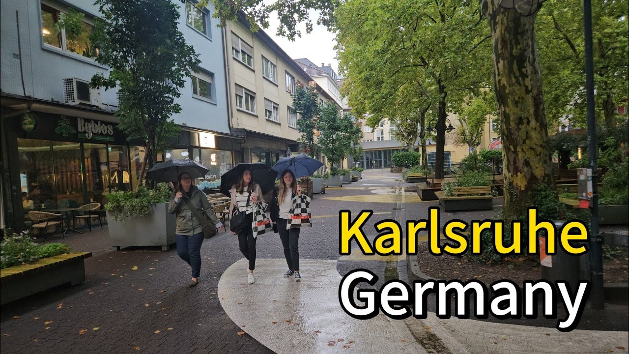 🇩🇪 4k CityWalk Tour - Karlsruhe City Center #karlsruhe #citycenter #tour #germany #alemania 