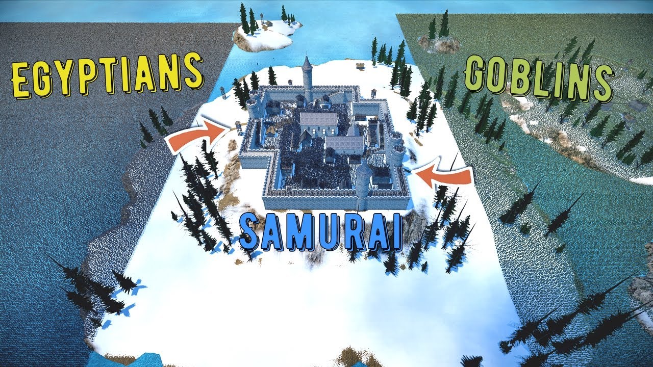 Egyptian Warriors Vs Samurai Vs Goblin Warriors - UEBS 2